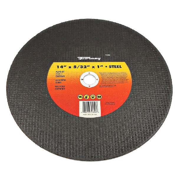 72356 Cut-Off Wheel, 14 in Dia, 5/32 in Thick, 1 in Arbor, Aluminum Oxide Abrasive