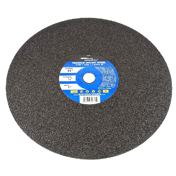 72379 Cut-Off Wheel, 14 in Dia, 1/8 in Thick, 1 in Arbor, Aluminum Oxide Abrasive