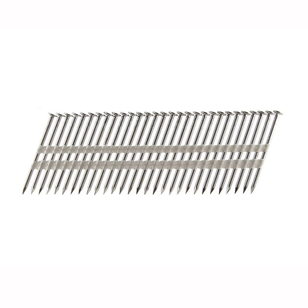12098 Nail, 3 in L, Stainless Steel, Round Head, Ring Shank, 1,000 Count