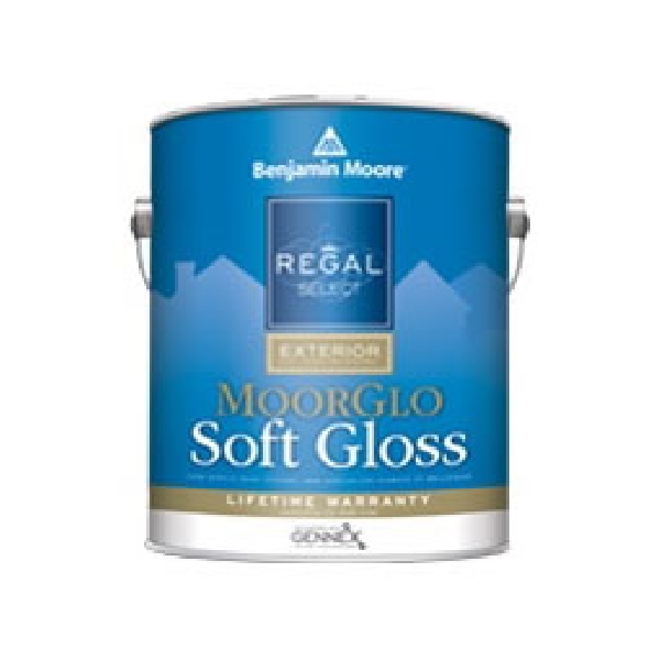 Benjamin Moore MoorGlo 096-3B Latex Paint, Soft Gloss Sheen, Deep Base, 400 to 450 sq-ft/gal Coverage Area