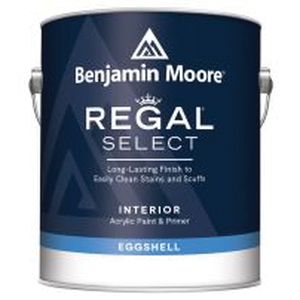 Benjamin Moore Regal Select 549 Series 549-01-004 Premium Interior Paint and Primer, Waterborne, Eggshell, White, 1 qt