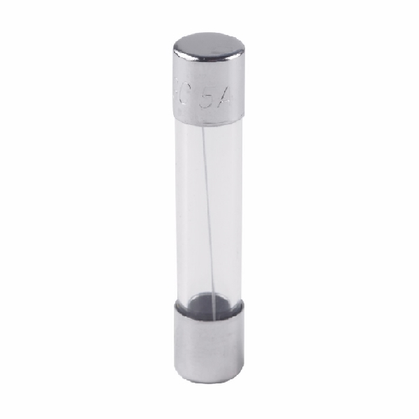 Bussmann BP/AGC-5 Tube Fuse, 5 A, 250 VAC, 125 VDC, 32 VDC, 200 A, 1 kA Interrupt, Glass Body, Fast Acting Fuse
