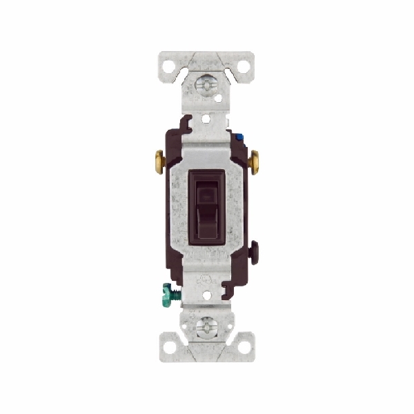 1303-7B Toggle Switch, 15 A, 120 V, Polycarbonate Housing Material, Brown