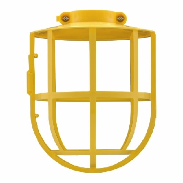 1465Y-SP Lamp Guard, Trouble, Thermoplastic, Yellow