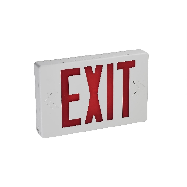 55301101 Exit Sign Light, 7.48 in OAW, 11.6 in OAH, 120/277 VAC, 2.2 W, Red/White