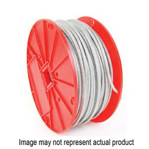 Koch 010172 Cable, 3/16 in Dia, 250 ft L, 840 lb Working Load, Steel, Vinyl-Coated