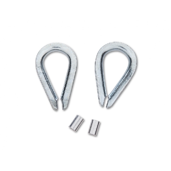 B7675324 Cable Ferrule and Stop Set, 1/8 in Dia Cable, Aluminum