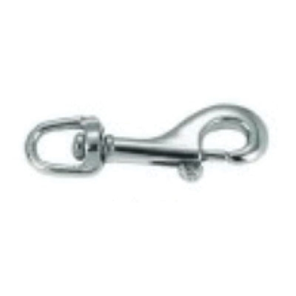 T7615402 Round Eye Bolt Snap, 5/8 in, 80 lb Working Load, Zinc, Nickel-Plated