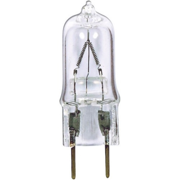 Satco S3419 Halogen Bulb, 1/2 in Dia x 2-3/8 in L Dimensions, 100 W, GY6.35 Bi-Pin Lamp Base, T4 Lamp, Warm White, 120 V