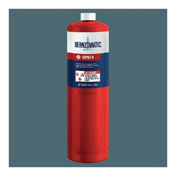 BernzOmatic 304180 Series Torch Cylinder, Gas Form, Oxygen, 1.4 oz