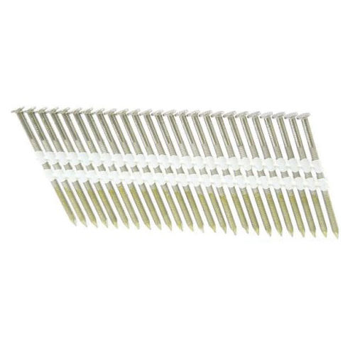 12093 Nail, 3 in L, Stainless Steel, Round Head, Screw Shank, 1,000 Count