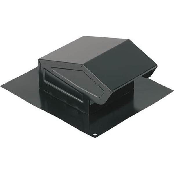 636 Roof Cap, Steel, Black, Baked Enamel, For: 3 or 4 in Round Duct