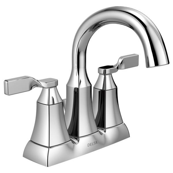 Sawyer Series 25766LF Centerset Bathroom Faucet, 1.2 gpm, 2-Faucet Handle, 3-Faucet Hole, Chrome Plated