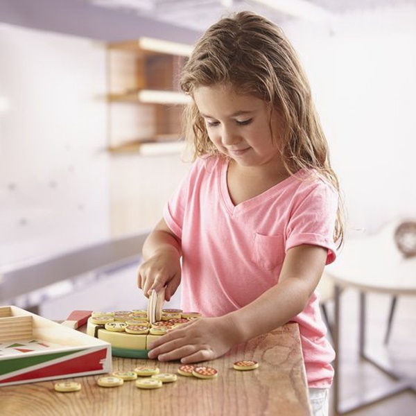 Melissa & Doug 167 Pizza Party Play Food, 3 to 5 years, Wood