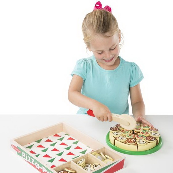 Melissa & Doug 167 Pizza Party Play Food, 3 to 5 years, Wood