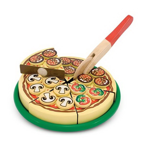 Melissa & Doug 167 Pizza Party Play Food, 3 to 5 years, Wood