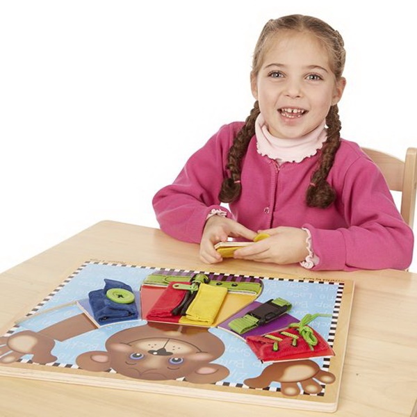 Melissa & Doug 3784 Basic Skills Puzzle Board, 3 to 5 years, Wood