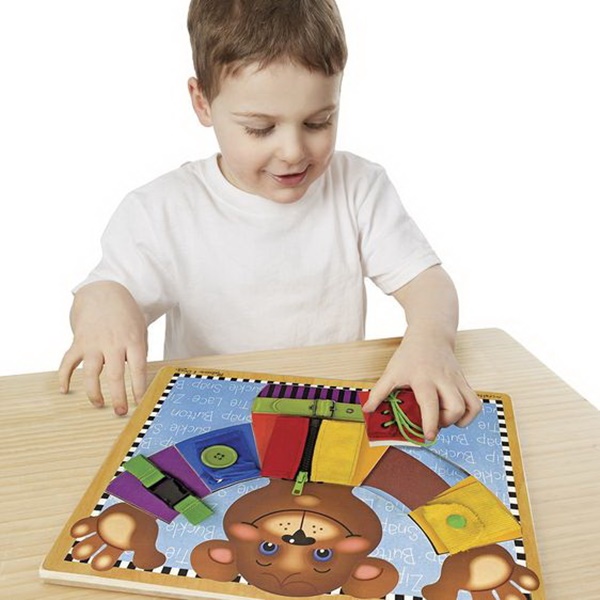 Melissa & Doug 3784 Basic Skills Puzzle Board, 3 to 5 years, Wood