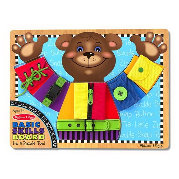 Melissa & Doug 3784 Basic Skills Puzzle Board, 3 to 5 years, Wood