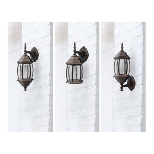 2-Pack Outdoor Wall Lanterns, Canarm, 1-Light, 18 in H, Oil-Rubbed Bronze - 2