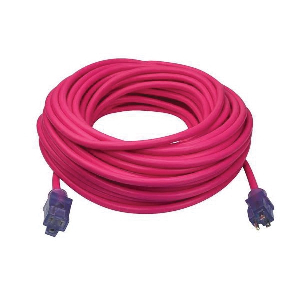 Prime Neon Flex NS513835 Outdoor Extension Cord with Lighted Connector, 12/3 AWG Cable, 100 ft L, 15 A, 125 V