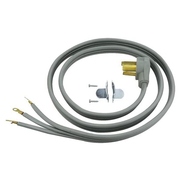 Prime RD100306L Dryer Cord, 10/3 AWG Cable, Ring, Ring, 6 ft L, 30 A, 125/250 V, Gray - 3