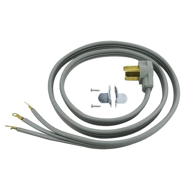 Prime RD628104 Range Cord, 6/2, 8/1 AWG Cable, Ring, Ring, 4 ft L, 50 A, 125/250 V, Gray - 3