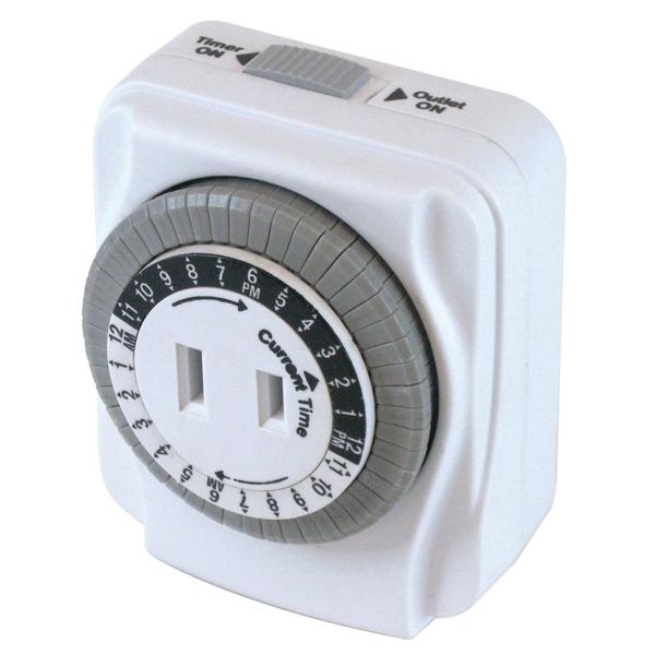 Prime TNI24111 Timer, 15 A, 125 V, 1875 W, 1 -Outlet, 30 min Time Setting, 48 On/Off Cycles Per Day Cycle, White - 3