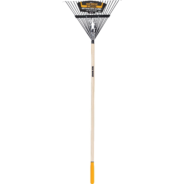 True Temper 2604512 Leaf Rake, Steel Tine, 22 -Tine, Hardwood Handle, 54 in L Handle