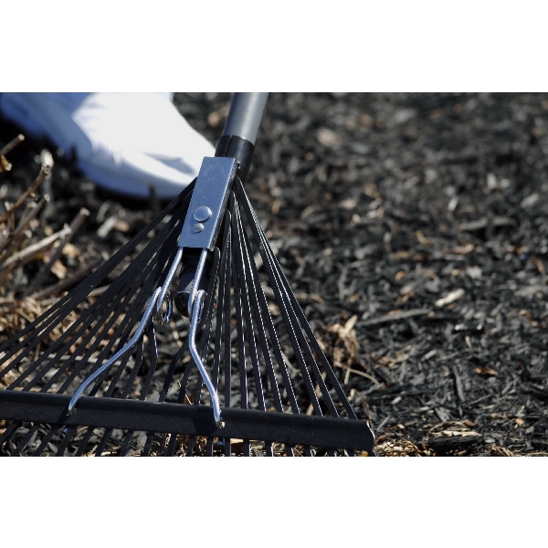 True Temper 2604512 Leaf Rake, Steel Tine, 22 -Tine, Hardwood Handle, 54 in L Handle