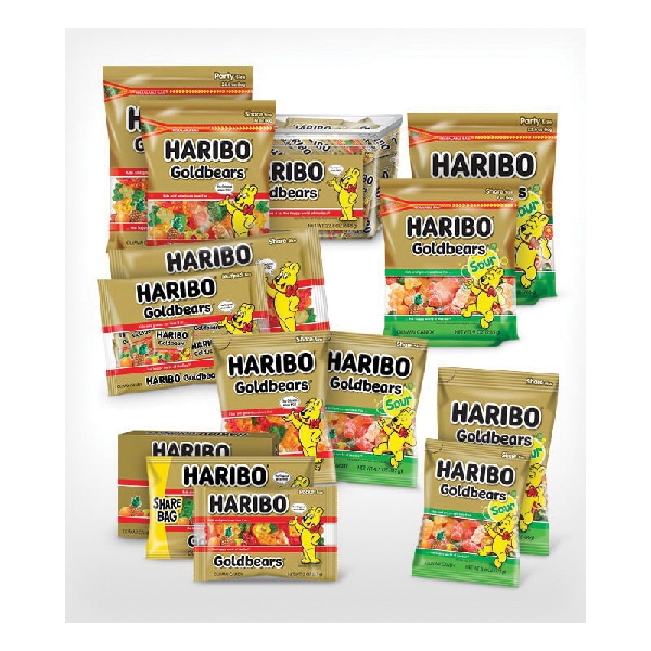Haribo 31220 Gummi Candy, Lemon, Orange, Pineapple, Raspberry, Strawberry Flavor, 4.5 oz Bag
