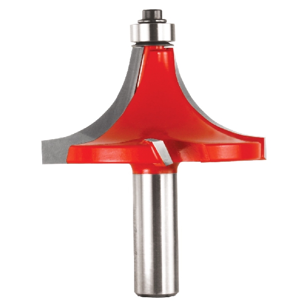 34-132 Rounding Over Bit, 2-1/2 in Dia Cutter, 1-7/8 in L Cutting, 3-1/8 in OAL, 1/2 in Dia Shank, 4-Cutter