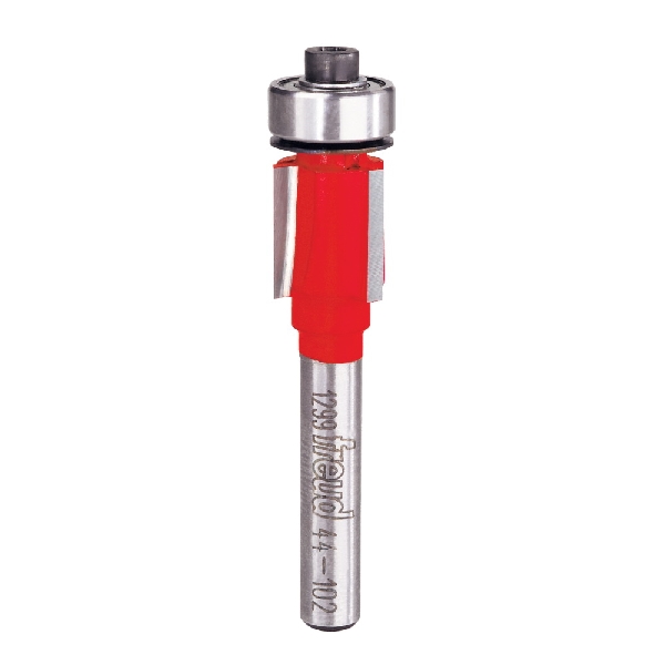 Router Bit, Freud, 1/2 in Bearing Flush Trim Bit, 1/4 in Dia Shank, 1PK - 1
