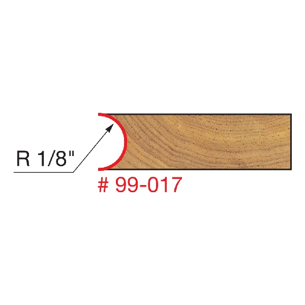 Joint Bit, Freud, 1-1/2 in Dia Cutter, 1-7/16 in L Cutting, 1-11/16 in OAL, 1/2 in Dia Shank, 2-Cutter - 2
