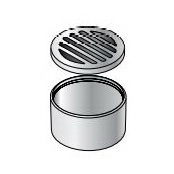 NDS WC100 Deck Drain, 3 in Dia, Styrene, White