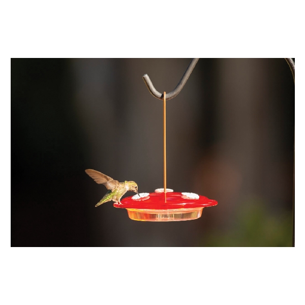 More Birds 30 3N1 Bird Feeder, 3-in-1, 6 fl-oz, Nectar, 3-Port/Perch, Plastic, Red/Yellow, 3 in H - 3