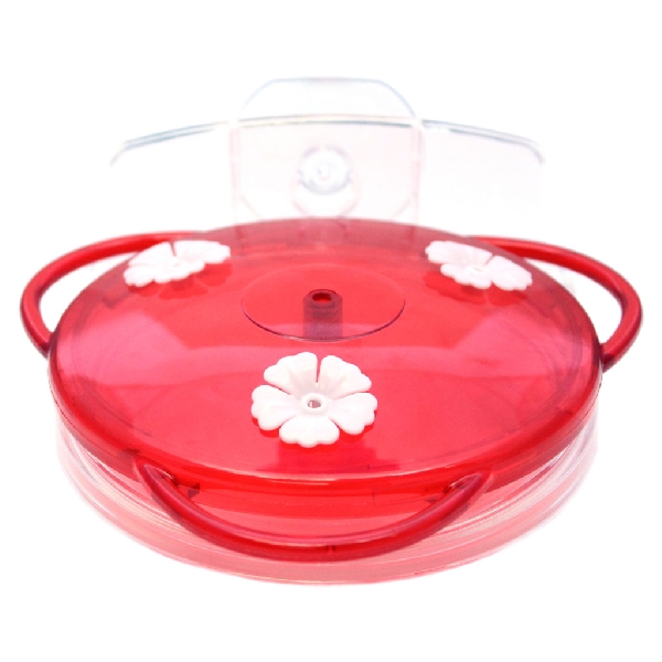 More Birds 30 3N1 Bird Feeder, 3-in-1, 6 fl-oz, Nectar, 3-Port/Perch, Plastic, Red/Yellow, 3 in H - 5