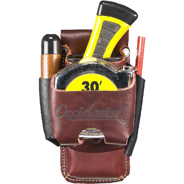 Occidental Leather 5522 4-in-1 Tool Holder, 4-Pocket, Leather, Black/Brown - 1