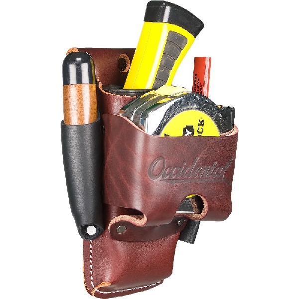 Occidental Leather 5522 4-in-1 Tool Holder, 4-Pocket, Leather, Black/Brown - 2