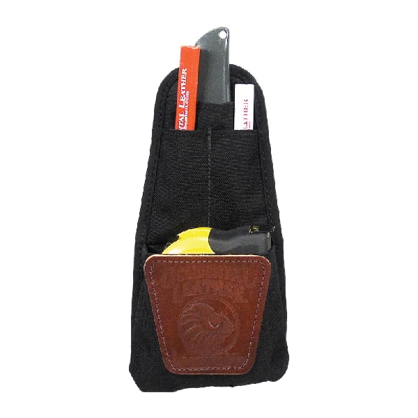 Occidental Leather 8505 Clip-On Tool Holder, 4-Pocket, Leather/Nylon, 4-1/2 in W, 9 in H - 1