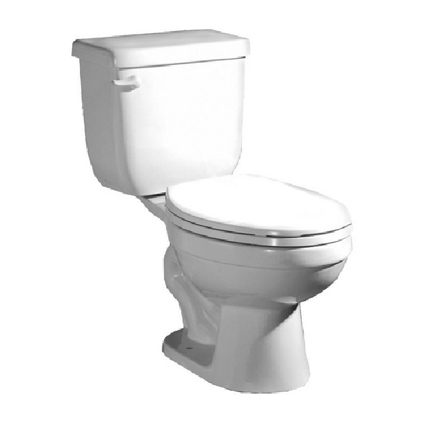 Proflo PFCT103HEWH Toilet, Elongated Bowl, 1.28 gpf Flush, 12 in Rough-In, 17 in H Rim, Vitreous China, White, Floor