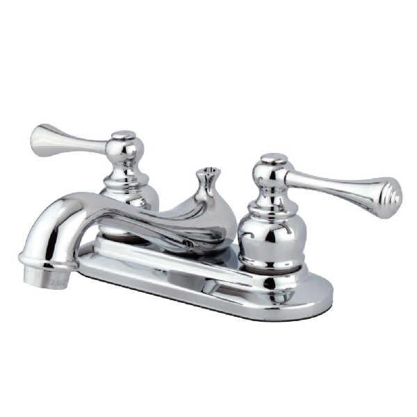 Kingston Brass English Vintage Series KB601BL Centerset Bathroom Faucet, 1.2 gpm, 2-Handle, 3-Faucet Hole