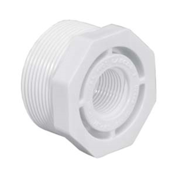 Lasco 439212BC Reducer Bushing, 1-1/2 x 1-1/4 in, MPT x FPT, PVC, SCH 40 Schedule - 1