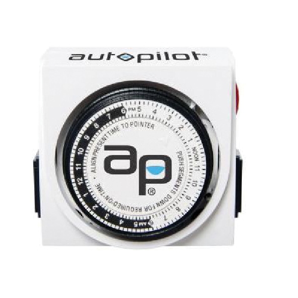 autopilot TM01015D Analog Grounded Timer, 15 A, 15 min Cycles, 24 hr Time Setting, White - 3
