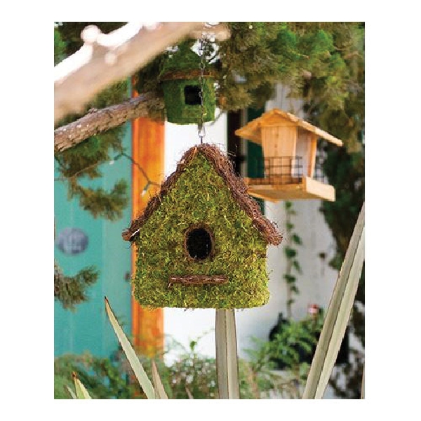 Woven Bird House, Supermoss, 9-1/2 in W x 10-1/2 in H, Maison, Mountain Moss/Wicker - 2