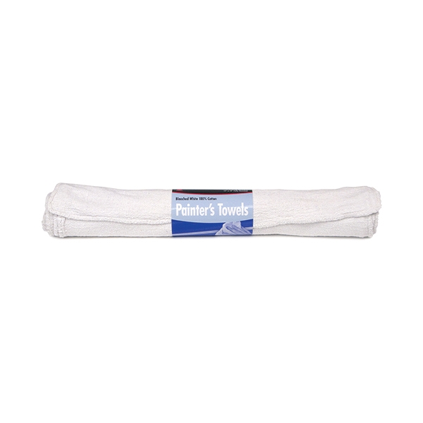 62002C Painter's Towel, 13 x 14 in, Cotton, White