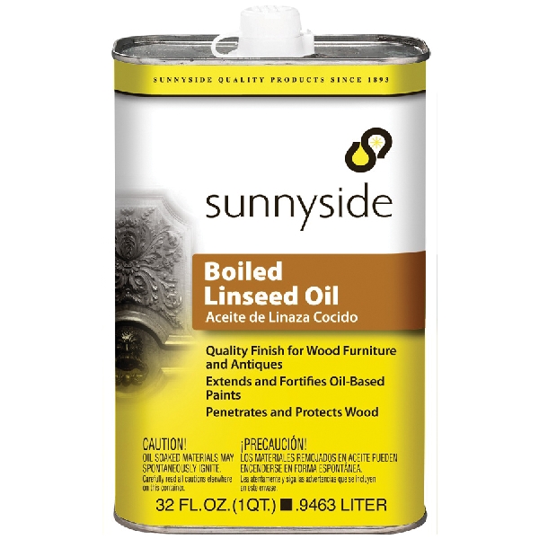87232 Boiled Linseed Oil, Clear Amber, Liquid, 1 qt, Can