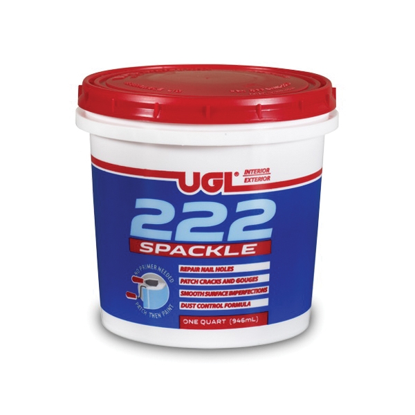 UGL 31712 Spackling Paste, White, 1 qt