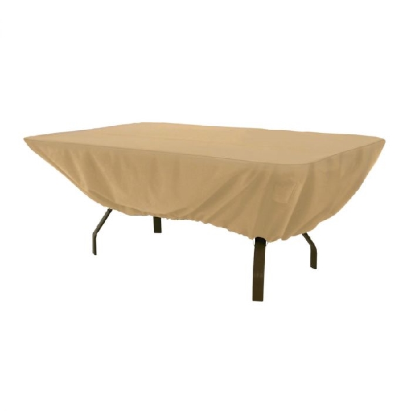 Classic Accessories Terrazzo 58242 Patio Table Cover, Polyester, Sand - 1