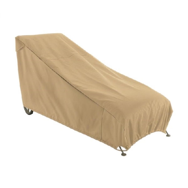 Classic Accessories Terrazzo 58952 Chaise Cover, Polyester, Sand, For: Up to 65 in L x 28 in W x 29 in H Chaises - 1